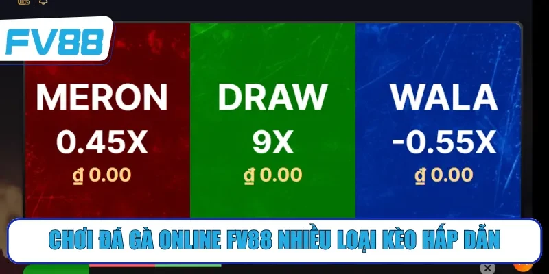 Chơi đá gà online FV88 nhiều loại kèo hấp dẫn